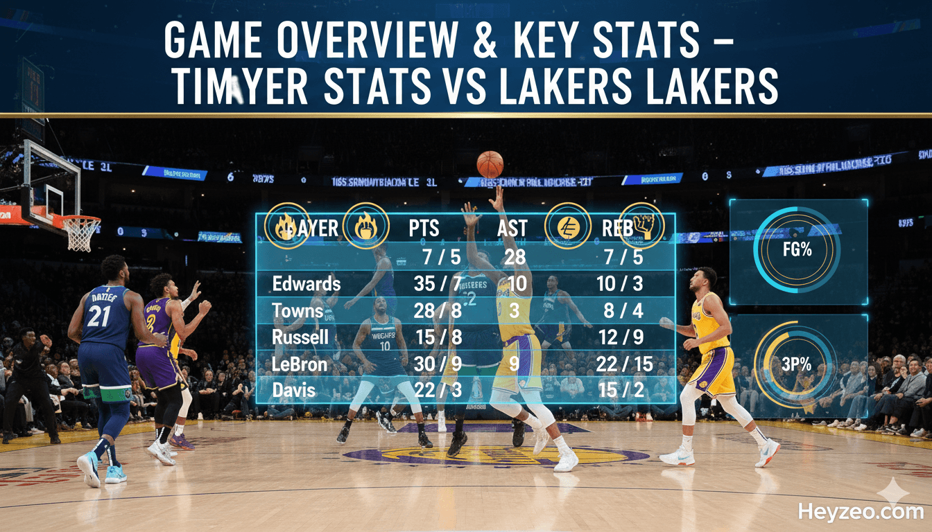 Complete Timberwolves vs Lakers Match Player Stats Breakdown 2025-2026