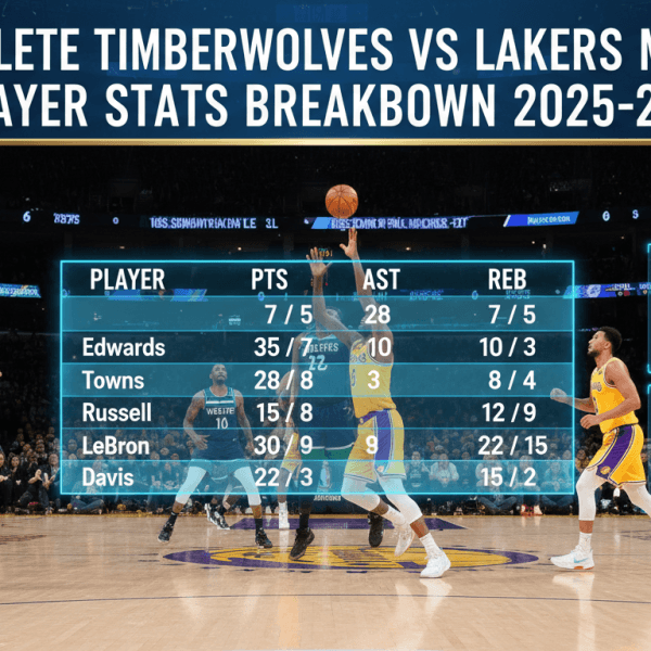 Complete Timberwolves vs Lakers Match Player Stats Breakdown 2025-2026