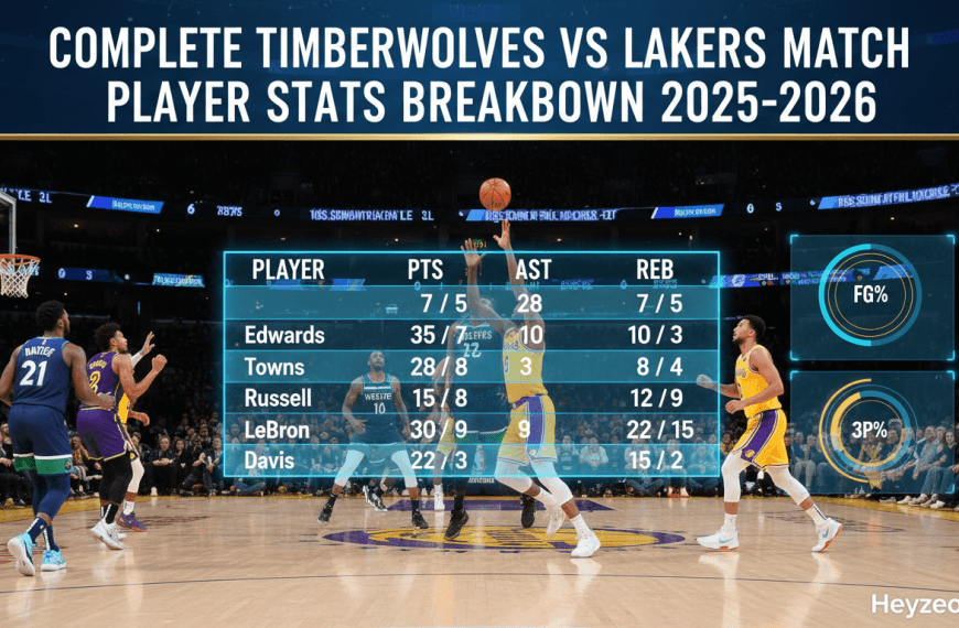 Complete Timberwolves vs Lakers Match Player Stats Breakdown 2025-2026