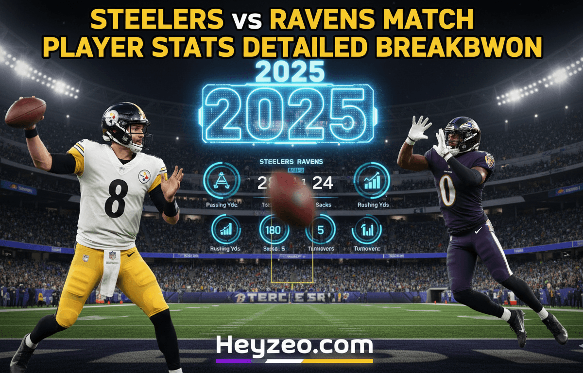 Steelers vs Baltimore Ravens Match Player Stats Top Players, Stats & Game Insights 2025