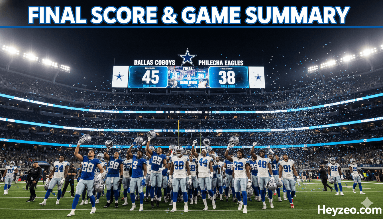 Dallas Cowboys vs Philadelphia Eagles Match Player Stats, Scores, Leaders & Key Highlights 2025