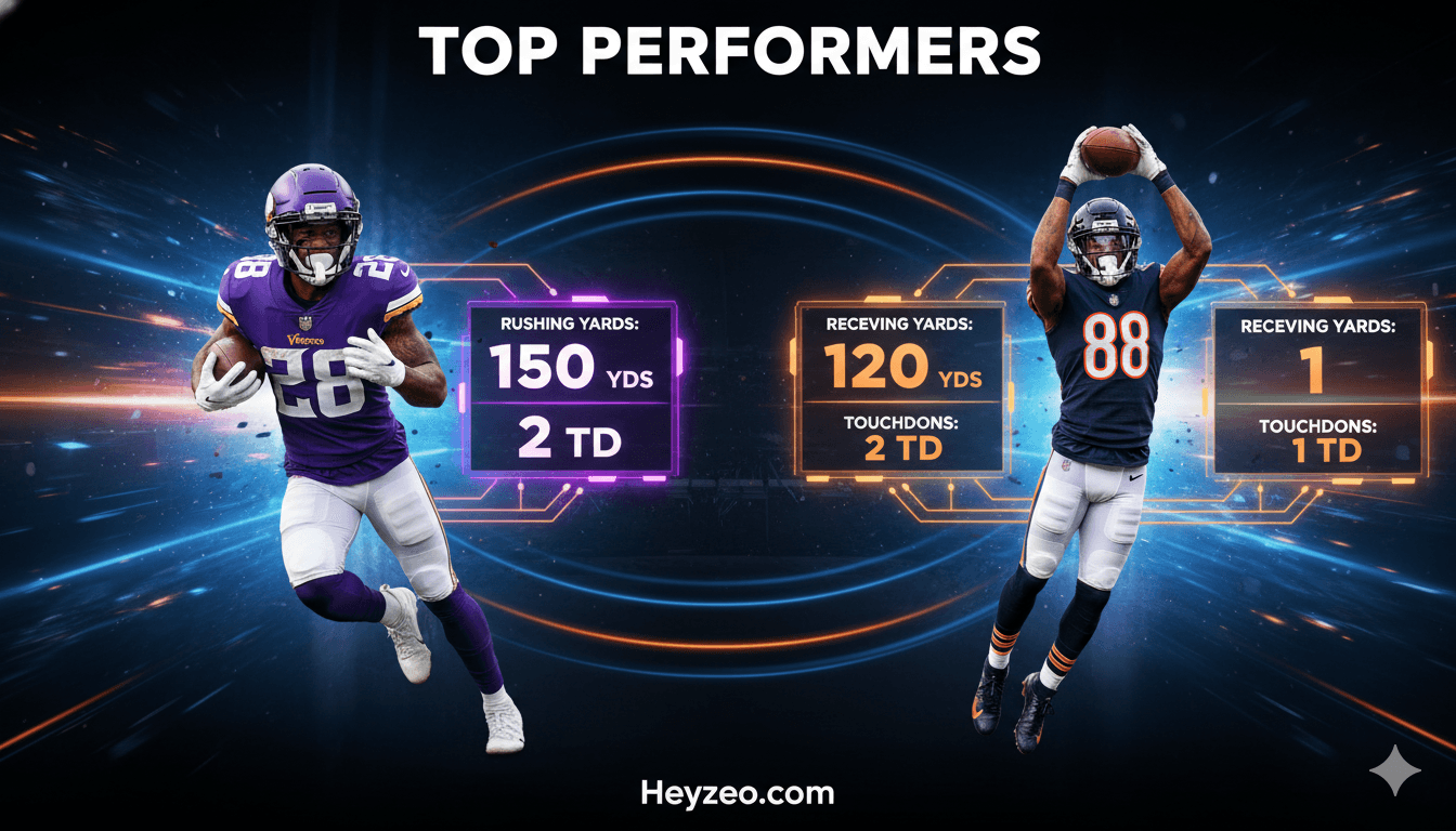 Minnesota Vikings vs Chicago Bears Match Player Stats 2025