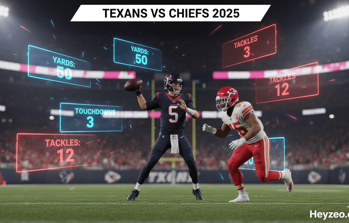 Texans vs Kansas City Chiefs Match Player Stats 2025
