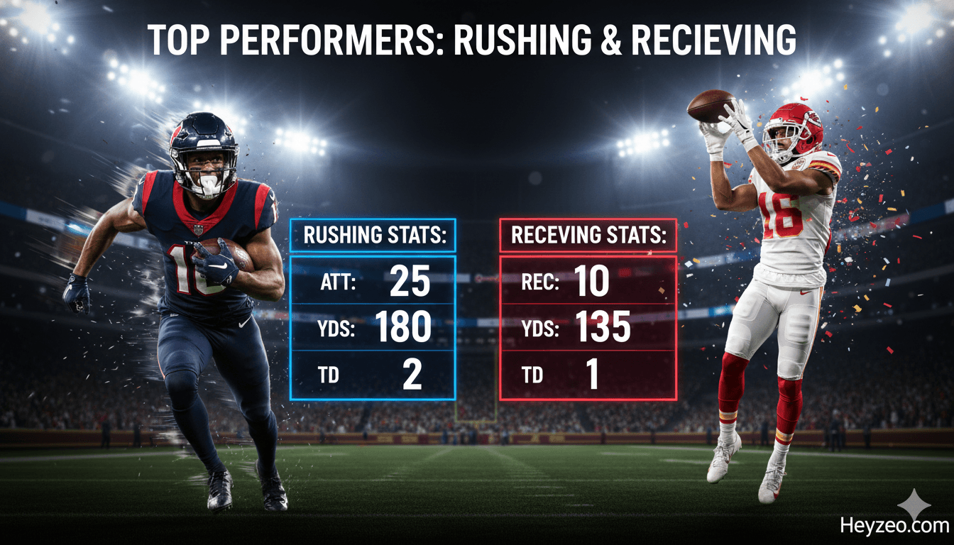 Texans vs Kansas City Chiefs Match Player Stats 2025